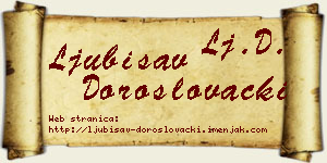 Ljubisav Doroslovački vizit kartica